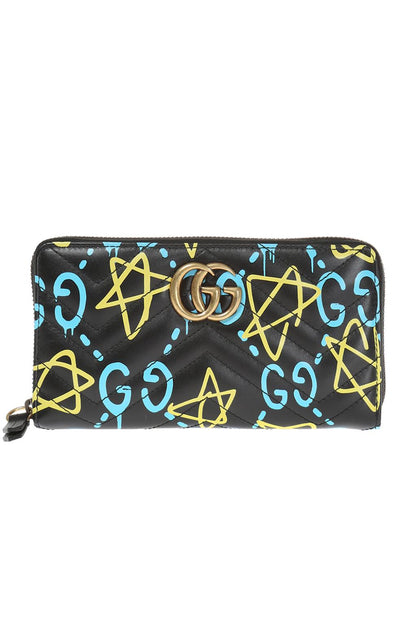 GUCCI GG MARMONT GHOST ZIP AROUND WALLET