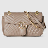 GUCCI GG MARMONT CALFSKIN LEATHER MEDIUM SHOULDER BAG