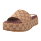 GUCCI GG MONOGRAM ANGELINA PLATFORM SLIDES