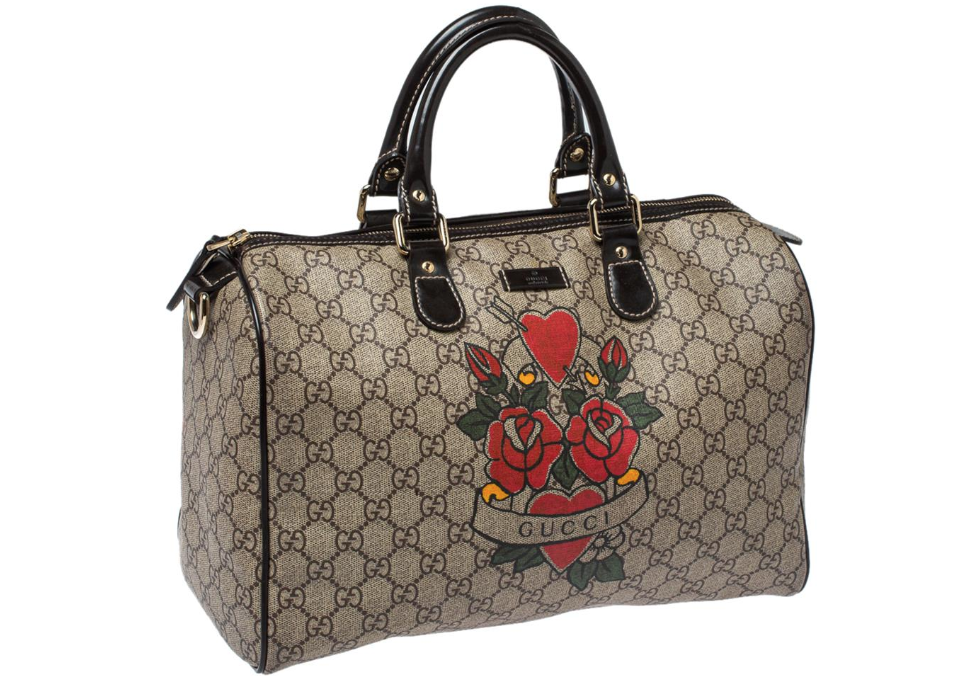 GCI - GG PLUS MONOGRAM TATTO HEART JOY BOSTON BAG