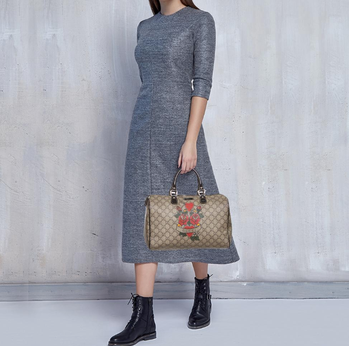 GCI - GG PLUS MONOGRAM TATTO HEART JOY BOSTON BAG