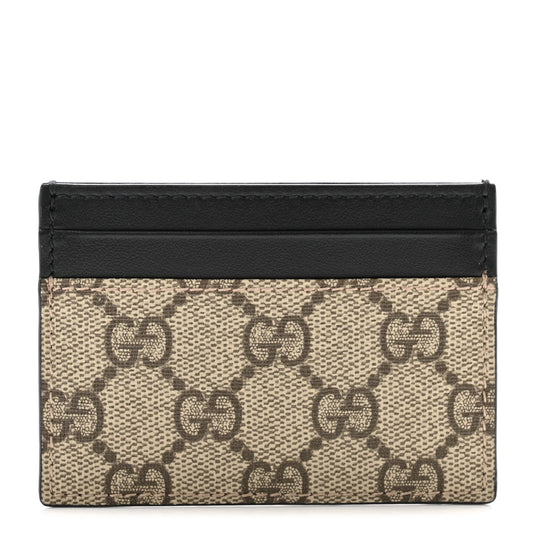 GUCCI GG SUPREME MONOGRAM CALFSKIN CARD CASE