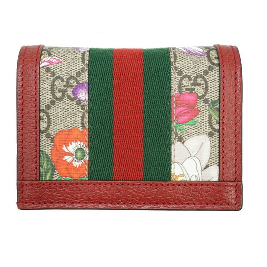 GCI - GG SUPREME MONOGRAM FLORA WEB OPHIDIA CARD CASE
