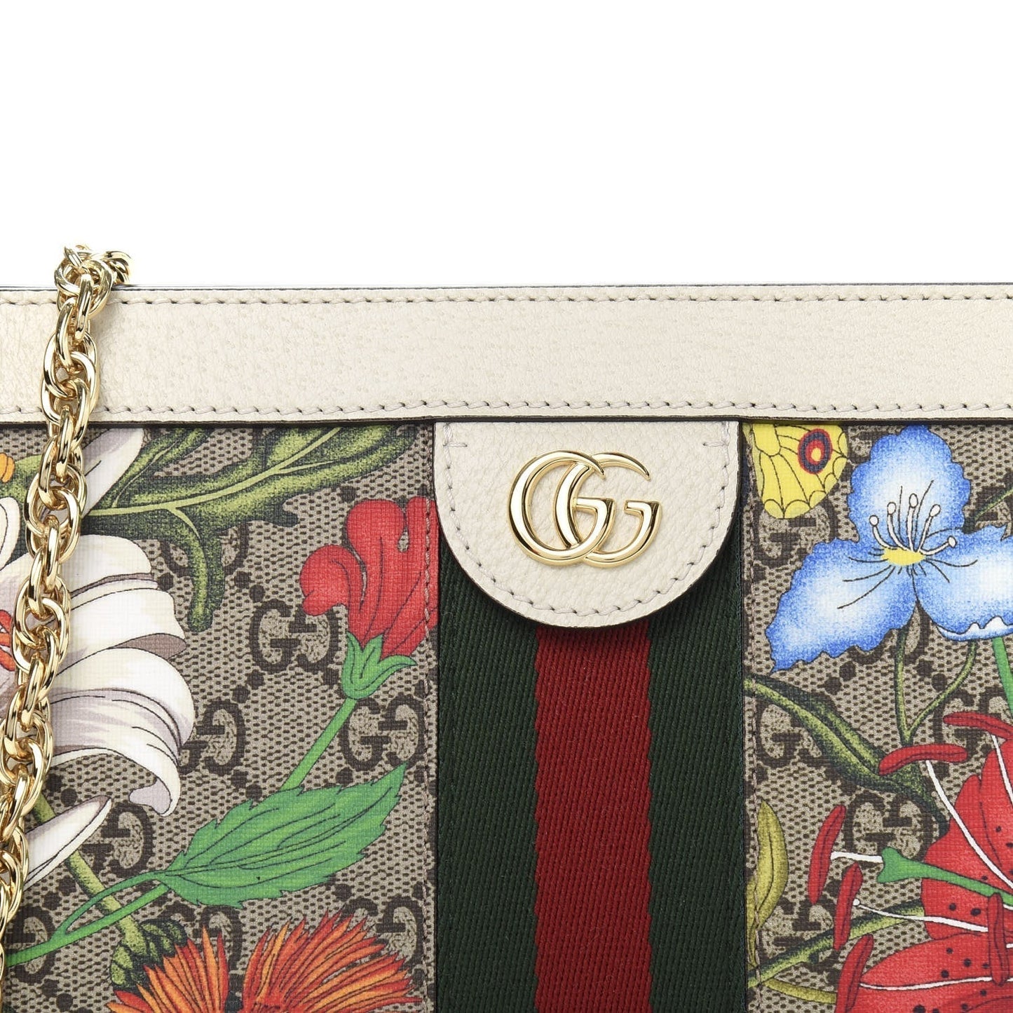 GCI - GG SUPREME MONOGRAM FLORA WEB OPHIDIA CHAIN BAG