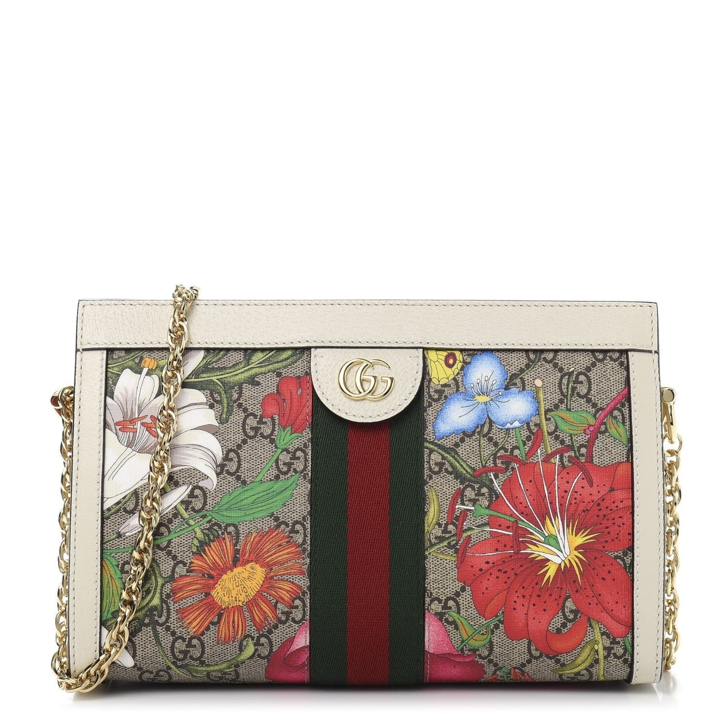 GCI - GG SUPREME MONOGRAM FLORA WEB OPHIDIA CHAIN BAG