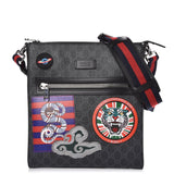 GUCCI GG SUPREME MONOGRAM NIGHT COURRIER APPLIQUE MESSENGER BAG