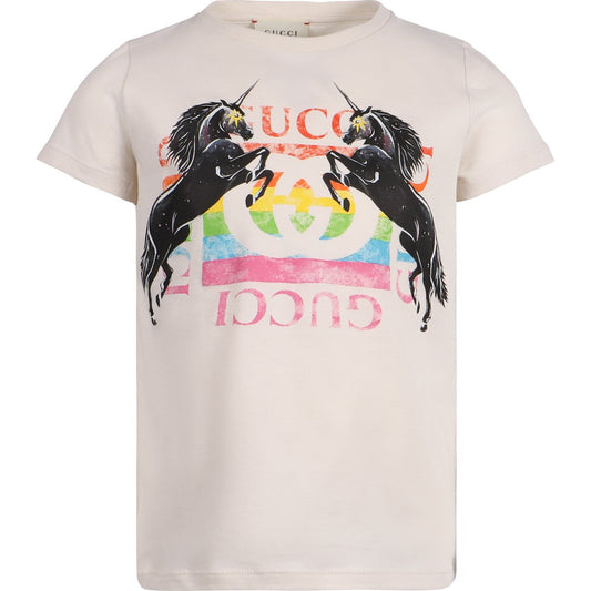 GUCCI KIDS GG UNICORN GIRLS T-SHIRT