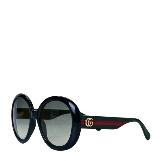 GUCCI GG WEB OVERSIZED ROUND FRAME SUNGLASSES