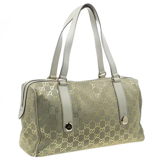 GCI GOLD MONOGRAM BOSTON SATCHEL
