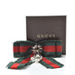 GUCCI GROSGRAIN WEB PEARL CRYSTAL BOW BROOCH