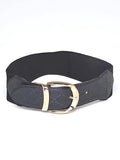 GUCCI GUCCISSIMA   LEATHER & ELASTIC WIDE BELT