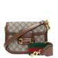 GUCCI GG SUPREME MONOGRAM WEB MINI HORSEBIT 1955 CROSSBODY BAG
