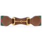 GUCCI HORSEBIT WEB STRIPE & LEATHER BELT