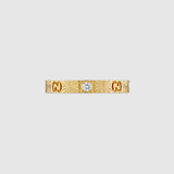 GUCCI ICON 18K GOLD DIAMOND HEART RING