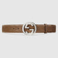 GUCCI GUCCISSIMA INTERLOCKING GG BUCKLE LEATHER BELT