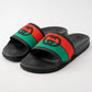 GUCCI INTERLOCKING G WEB STRIPE SLIDES