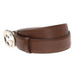GUCCI INTERLOCKING G BUCKLE LEATHER BELT
