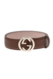 GUCCI INTERLOCKING G BUCKLE LEATHER BELT