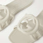GUCCI INTERLOCKING G RUBBER SLIDE SANDALS