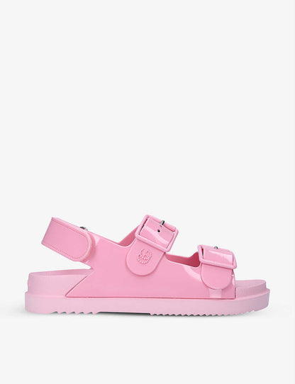 GUCCI GG ISLA LOGO EMBOSSED RUBBER SANDALS