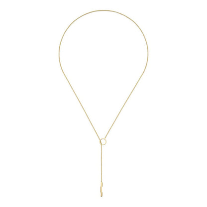 GUCCI LINK TO LOVE LARIAT 18K GOLD NECKLACE