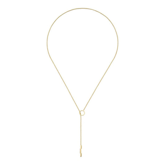 GUCCI LINK TO LOVE LARIAT 18K GOLD NECKLACE
