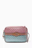 GUCCI LAMINATED NAPPA LEATHER TRAPUNTATA ZUMI SHOULDER BAG