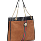 GUCCI LINEA RAJAH LARGE SUEDE TOTE BAG