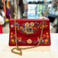 GUCCI LINEA RICAMI FLORAL EMBROIDERED LARGE SHOULDER BAG