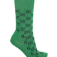 GUCCI LOGO JACQUARD COTTON BLEND SOCKS
