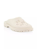 GUCCI LOGO PRINT RUBBER SLIP ON SLIDES