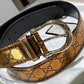 GUCCI METALLIC MONOGRAM BELT