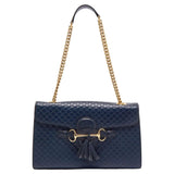 GUCCI MICROGUCCISSIMA LEATHER MEDIUM CHAIN SHOULDER BAG