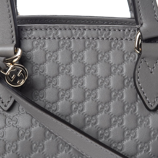 GUCCI MICROGUCCISSIMA GRAPHITE BREE TOTE BAG