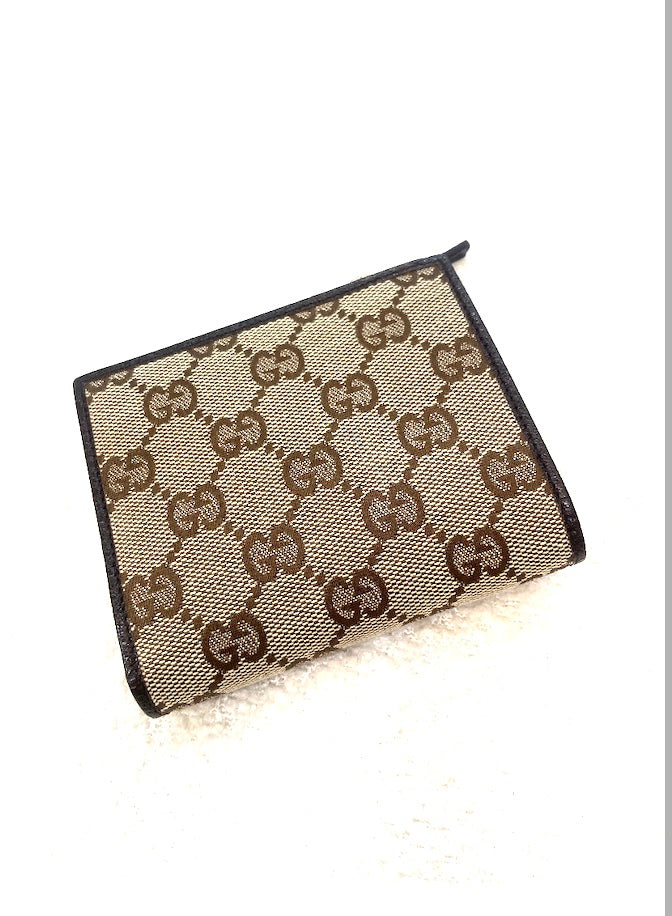 GUCCI GG MONOGRAM   CANVAS BI-FOLD WALLET