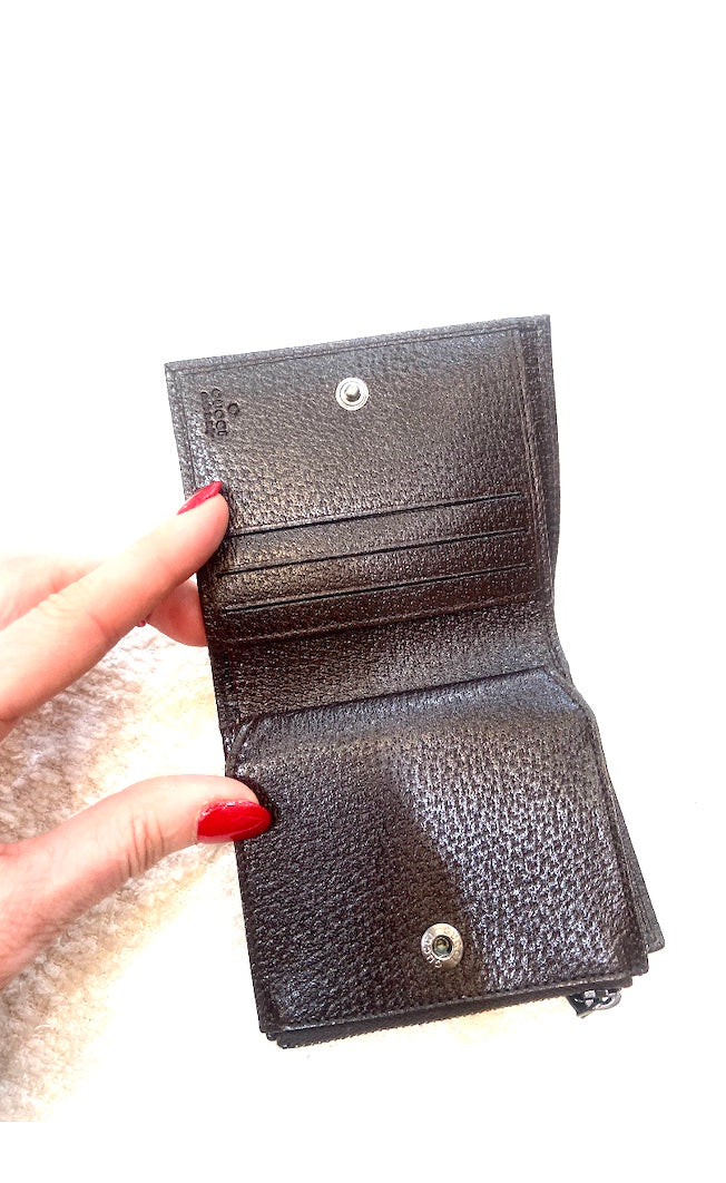 GUCCI GG MONOGRAM   CANVAS BI-FOLD WALLET