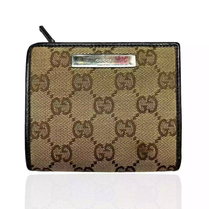 GUCCI GG MONOGRAM   CANVAS BI-FOLD WALLET