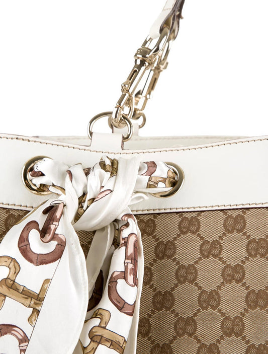 GUCCI GG MONOGRAM LARGE POSITANO TOTE BAG