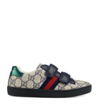 GUCCI GG SUPREME NEW ACE WEB TRIM SNEAKERS