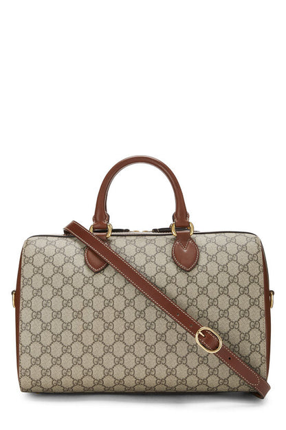 GUCCI GG SUPREME CANVAS BOSTON HANDBAG