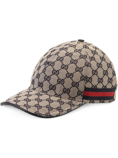 GUCCI ORIGINAL GG CANVAS BASEBALL HAT WITH WEB