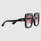 GUCCI OVERSIZED GG0148S 005 CRYSTAL SUNGLASSES