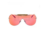 GUCCI PALLADIUM PINK BAMBOO MIRRORED SUNGLASSES