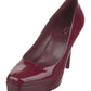 GUCCI PATENT LEATHER TILE SQUARE TOE PLATFORM PUMPS