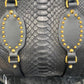 GCI PATTI STUDDED PYTHON TOTE BAG