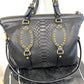GCI PATTI STUDDED PYTHON TOTE BAG
