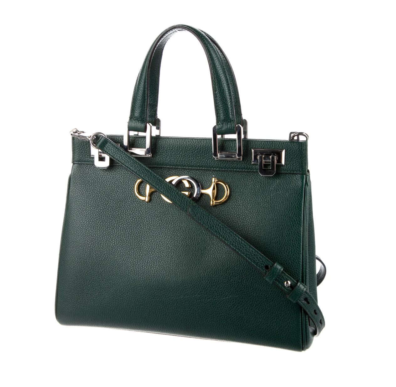 GCI PEBBLED CALFSKIN LEATHER ZUMI TOP HANDLE BAG