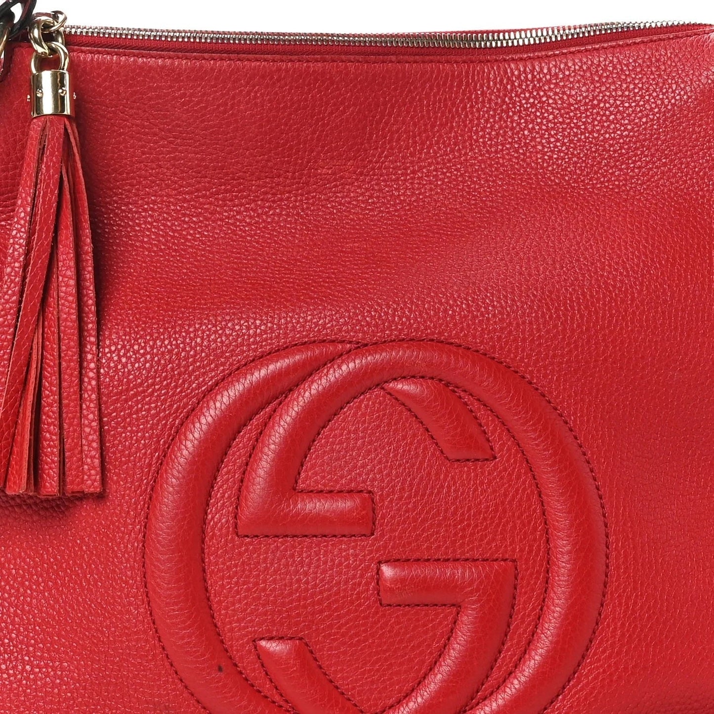 GUCCI LARGE PEBBLED CALFSKIN SOHO CONVERTIBLE HOBO BAG