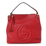 GUCCI LARGE PEBBLED CALFSKIN SOHO CONVERTIBLE HOBO BAG