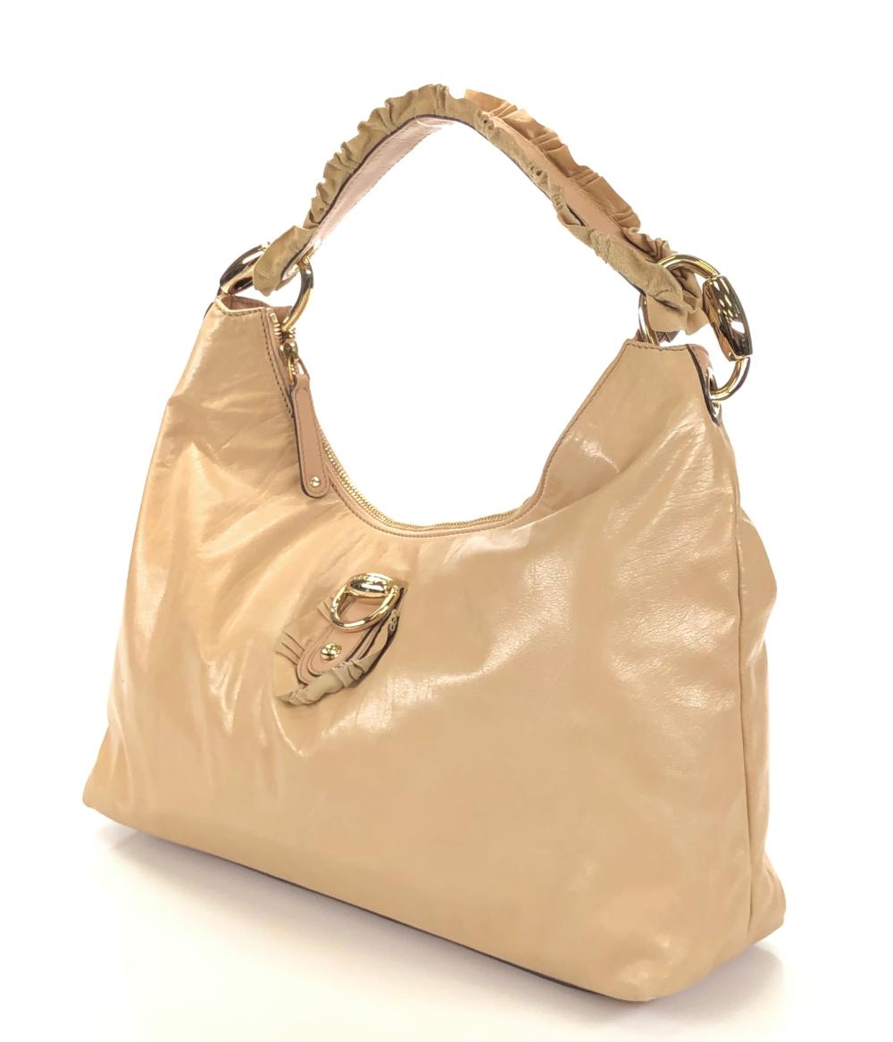 GCI SABRINA RUFFLE LEATHER HOBO BAG